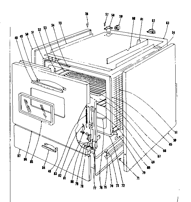 Kenmore 1019366550 body section diagram
