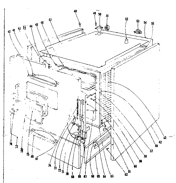 Kenmore 1019366601 body section diagram