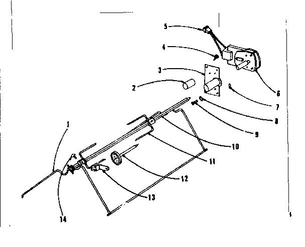 Kenmore 1019366601 accessory - rotisserie diagram