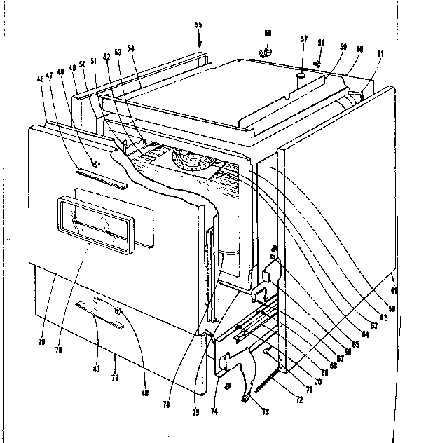 Kenmore 1019376400 body section diagram