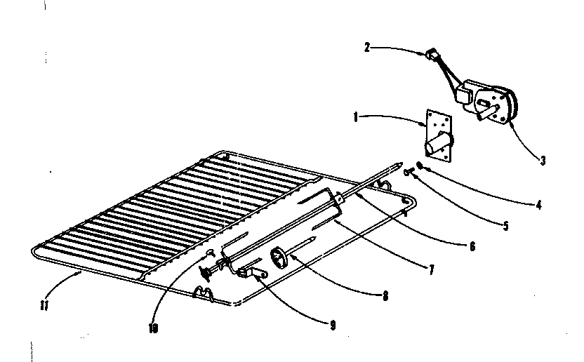 Kenmore 1019376400 accessory - rotisserie diagram
