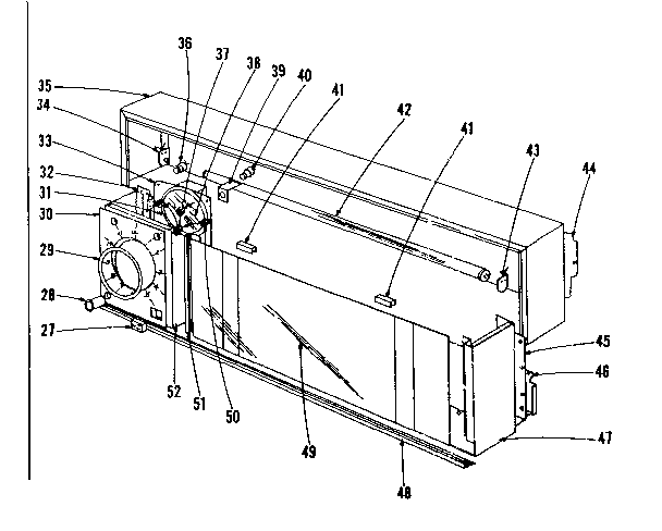 Kenmore 1019376500 backguard section diagram