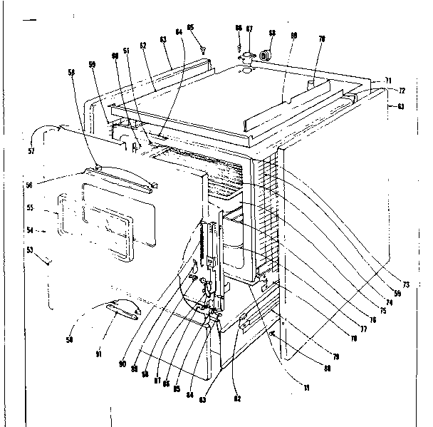 Kenmore 1019376500 body section diagram