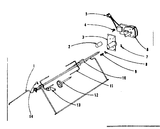 Kenmore 1019376500 accessory - rotisserie diagram