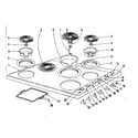Kenmore 1019386480 cook top section diagram
