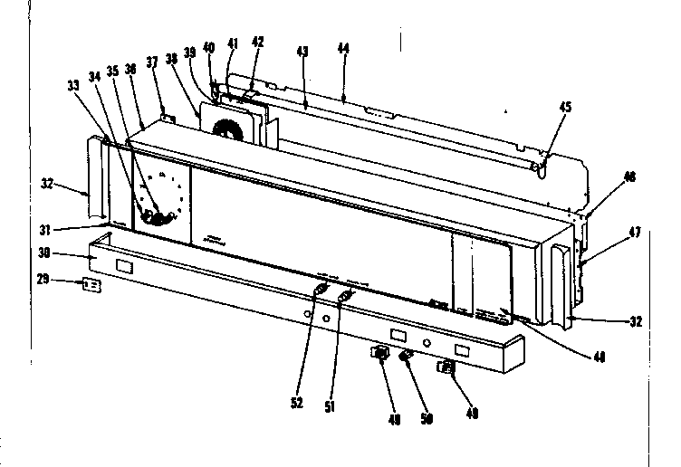 Kenmore 1019386480 backguard section diagram