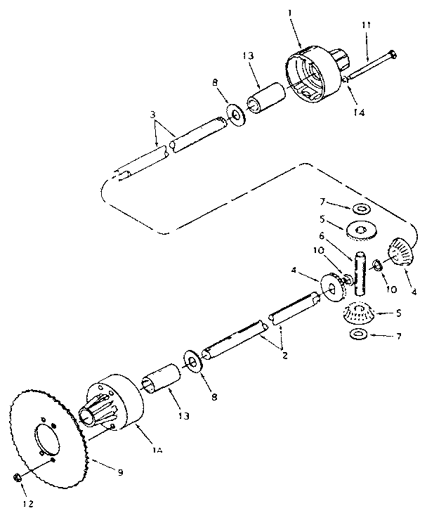Craftsman 536255280 differential model numbers 143.171 & 143.171a diagram