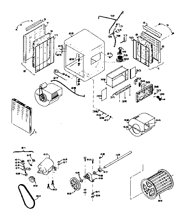 Kenmore 661616400 repair parts diagram