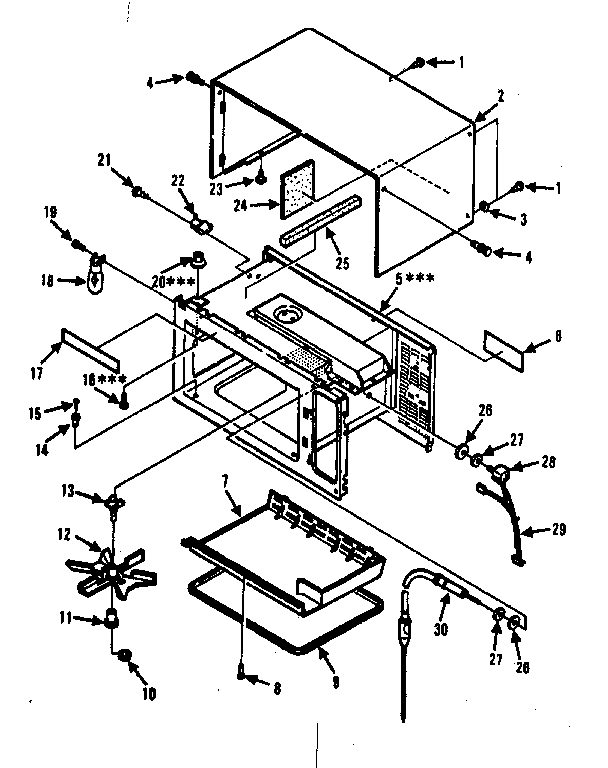 Kenmore 5668762781 cabinet parts diagram
