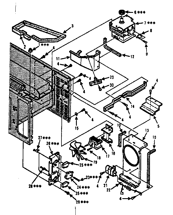 Kenmore 5668762781 switches and microwave parts diagram