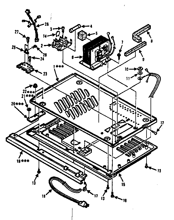 Kenmore 5668762781 microwave parts diagram