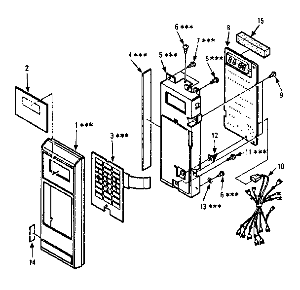 Kenmore 5668762781 control panel parts diagram