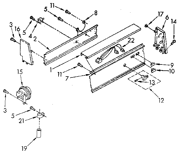 Kenmore 11082405800 console parts diagram