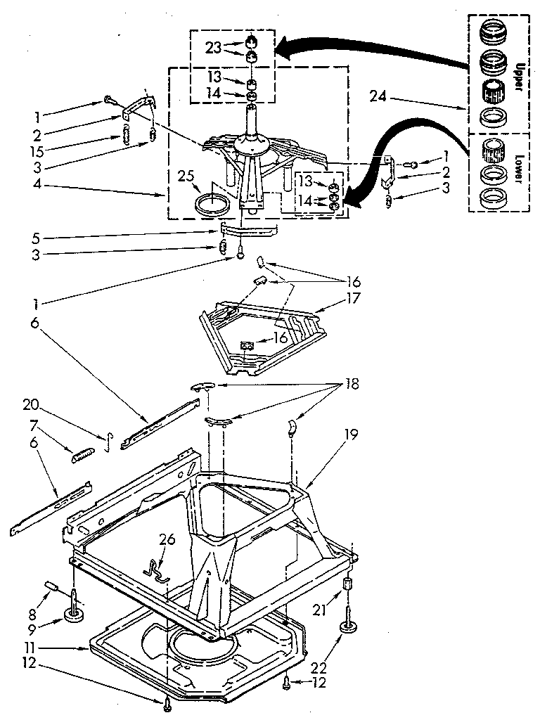 Kenmore 11082405800 machine base diagram