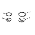Kenmore 9114628710 optional porcelain pan and chrome ring kit no. 8068400 diagram
