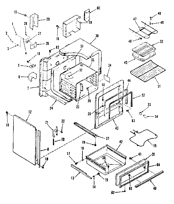 Kenmore 9114628791 body section diagram