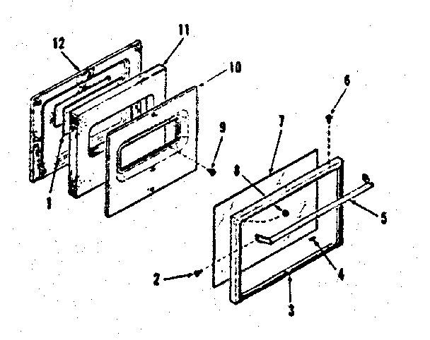 Kenmore 9114628791 oven door (for model 911.4638710, .4638711, .4638790) diagram