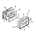 Kenmore 9114628710 oven door (for model 911.4638710, .4638711, .4638790) diagram