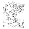 Kenmore 11086405100 top and console parts diagram