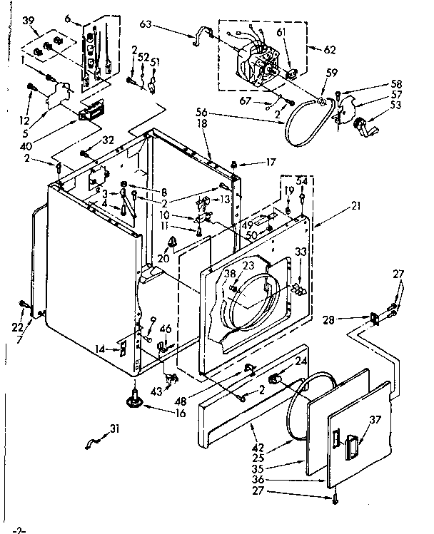 Kenmore 11086405800 cabinet parts diagram