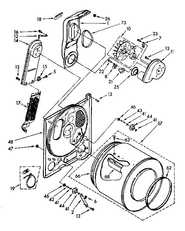 Kenmore 11086405800 bulkhead parts diagram