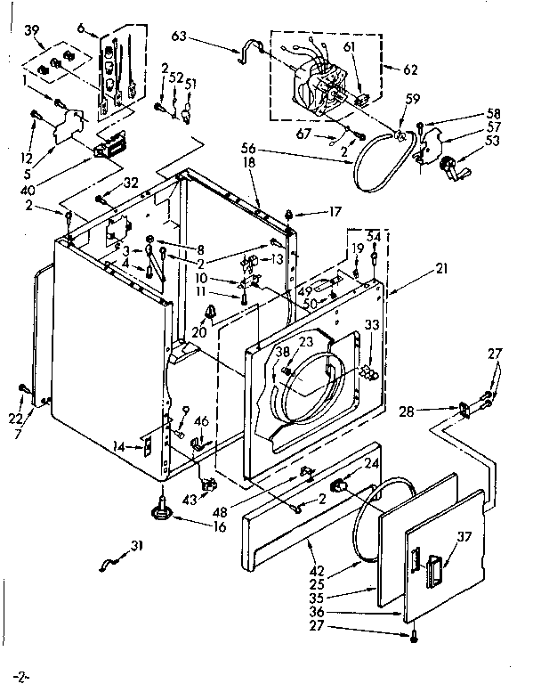 Kenmore 11086407100 cabinet parts diagram
