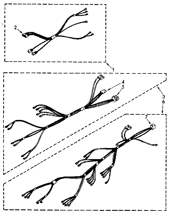 Kenmore 11086407100 wiring harness parts diagram