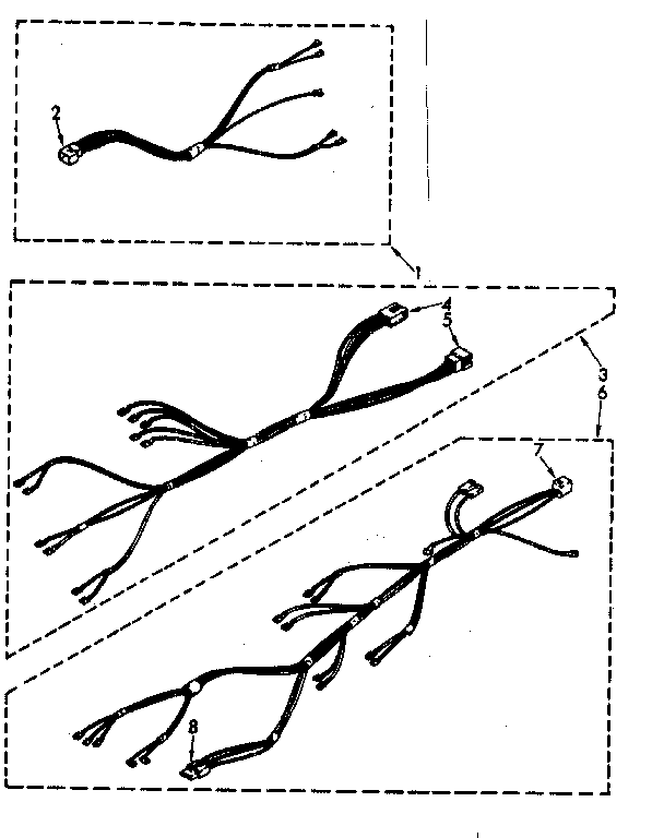 Kenmore 11087405800 wiring harness parts diagram