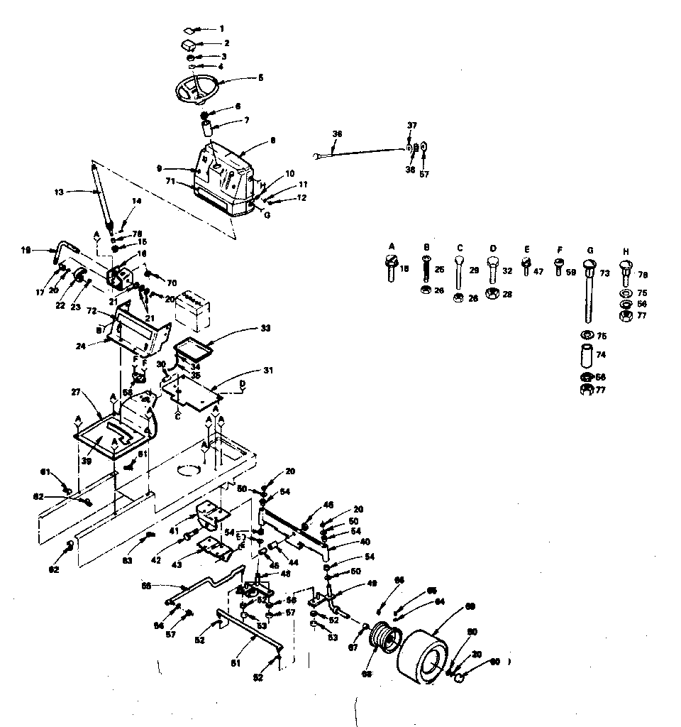 Craftsman 917255820 steering assembly diagram
