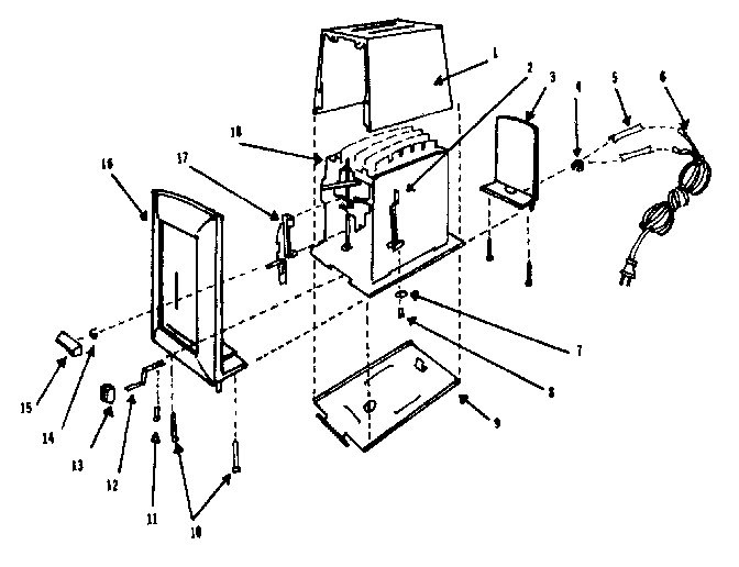 Kenmore 360480005 replacement parts diagram