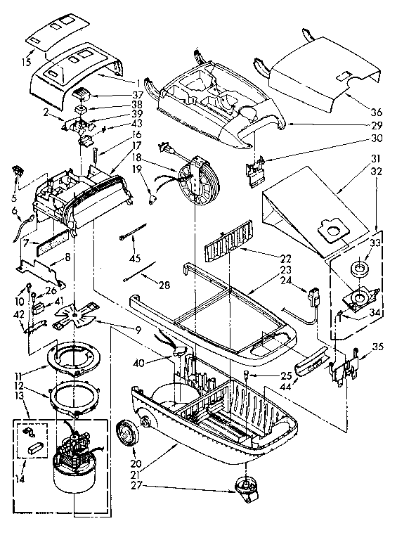 Kenmore 1162743581 vacuum cleaner parts diagram