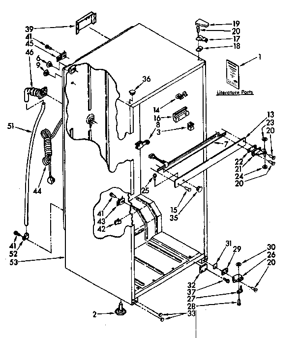 Kenmore 1068672280 cabinet parts diagram