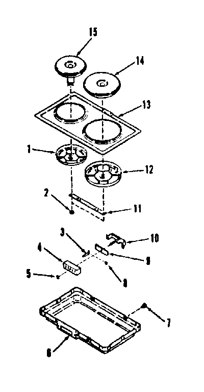Kenmore 9114698691 optional electric hob element module kit 4998530 & 4998630 diagram