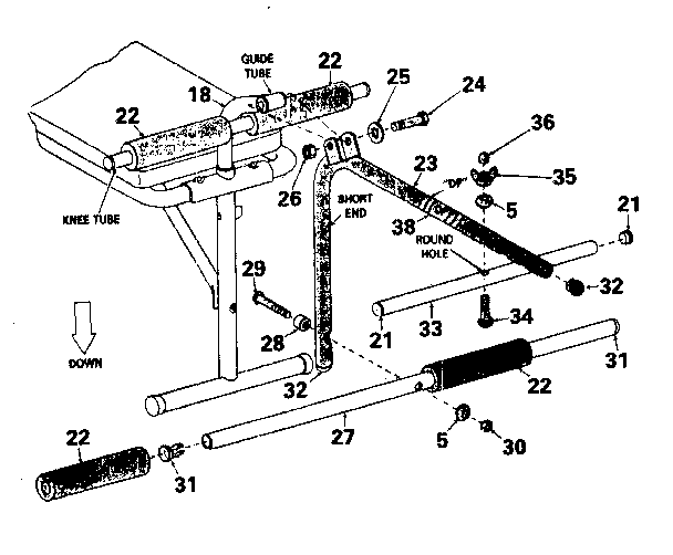 DP 11-0179 leg lift assembly diagram