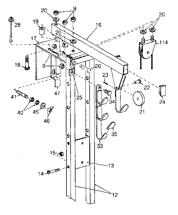 DP 15-4500 upper wall unit assembly diagram