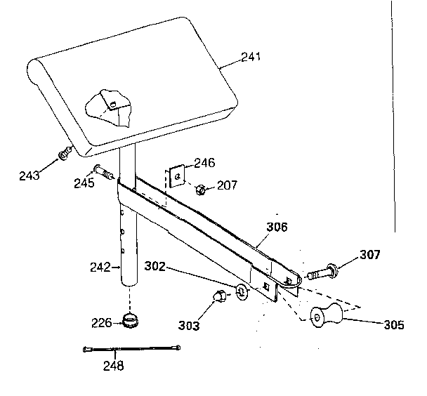 DP 15-4500 preacher curl diagram