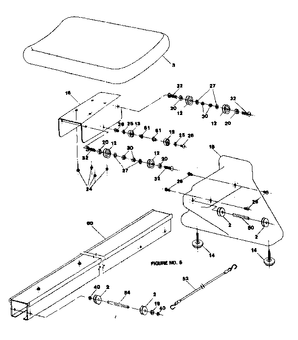 AMF 460225 seat assembly diagram