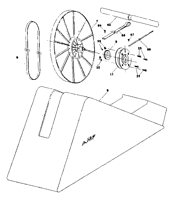 AMF 460225 wheel and hub assembly diagram