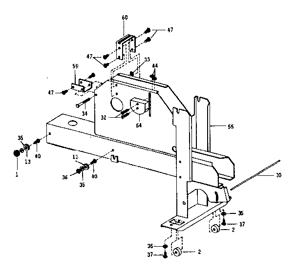 AMF 460230 frame weldment diagram