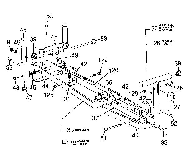 Lifestyler 15650 bench assembly diagram