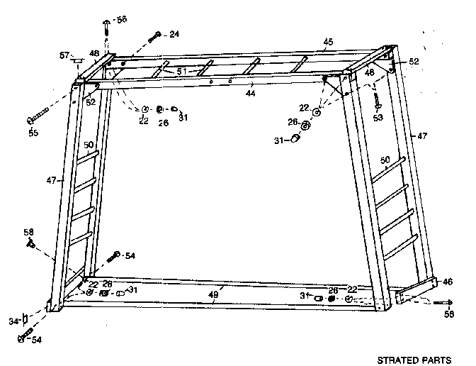 Blazon 50006 ladder assembly diagram