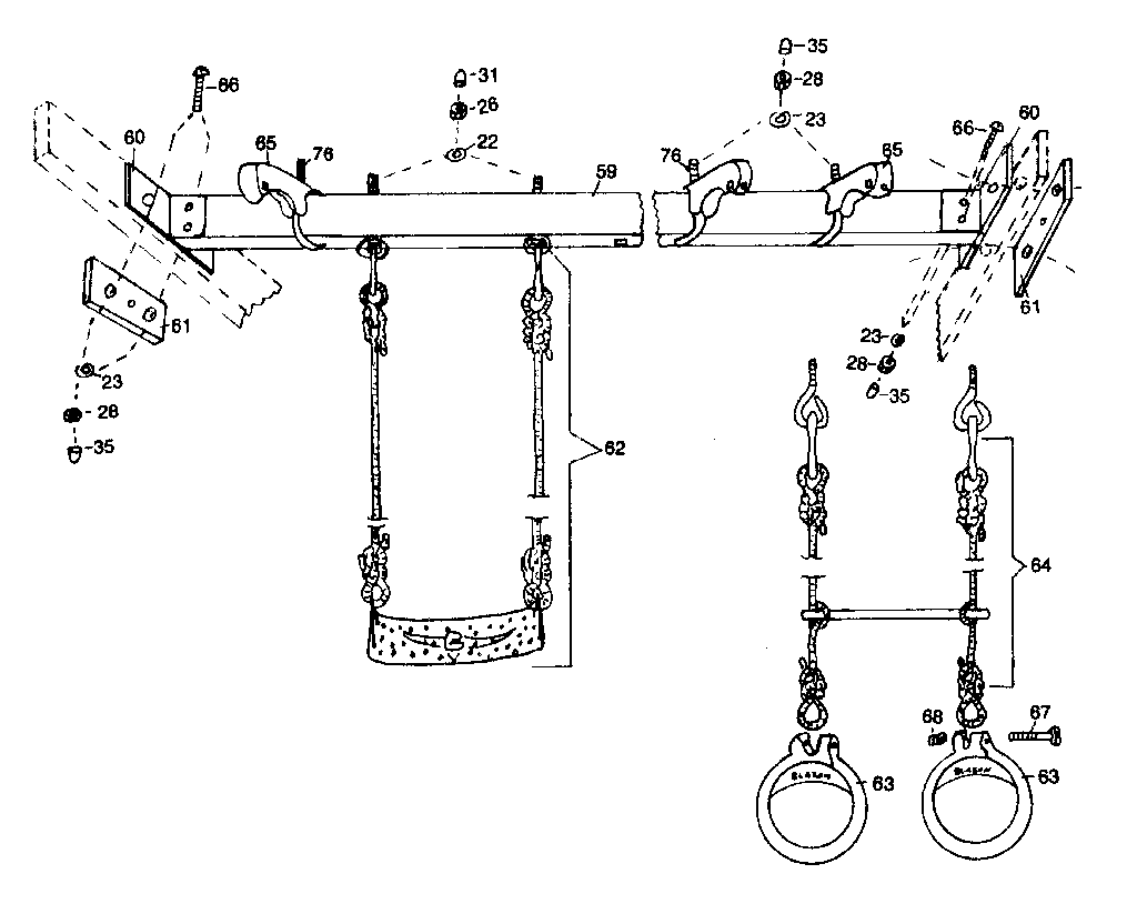 Blazon 300016 top bar and play accessories diagram