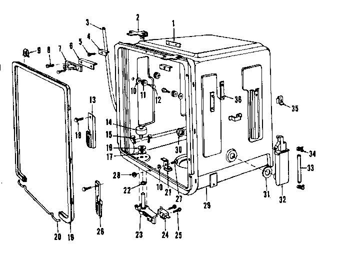 Kenmore 5871416582 tub details diagram