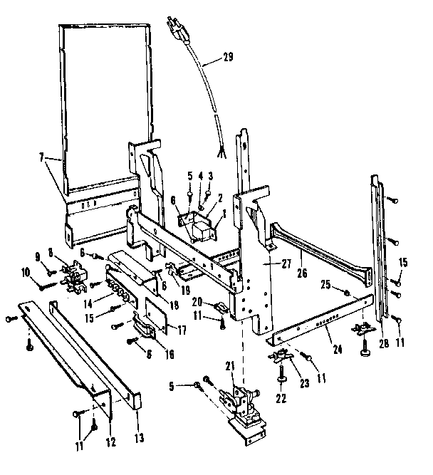 Kenmore 5871416582 frame details diagram
