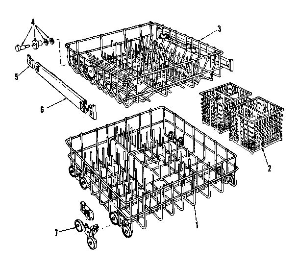 Kenmore 5871416582 rack details diagram