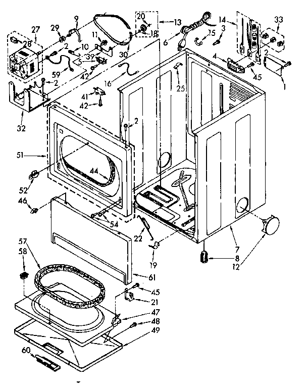 Kenmore 11086781100 cabinet parts diagram