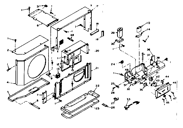 Kenmore 10665210 air flow parts diagram