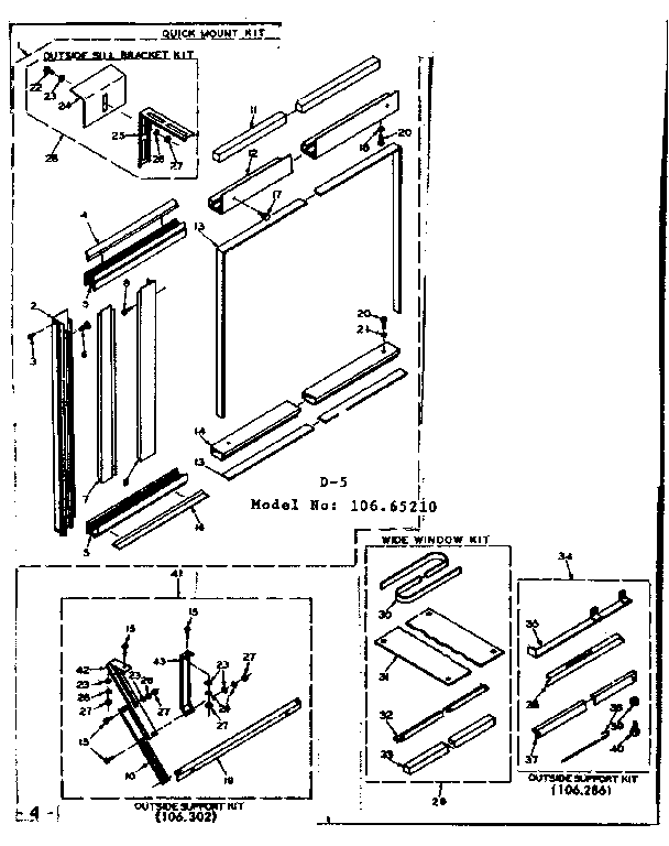 Kenmore 10665210 kit parts diagram
