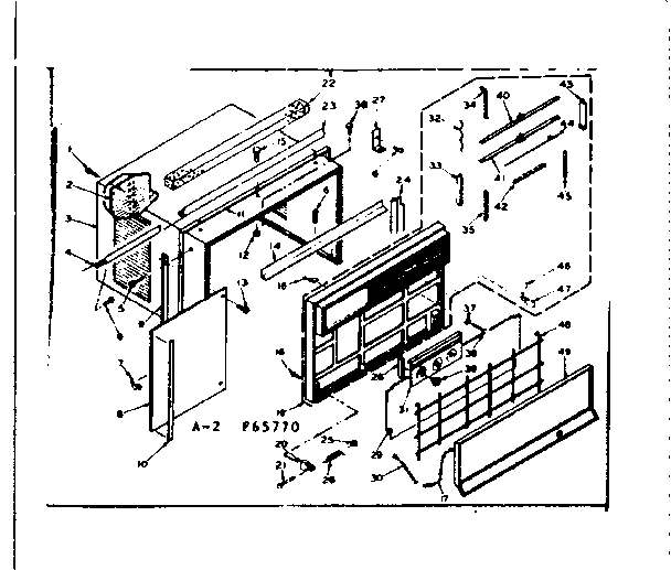 Kenmore 10665770 cabinet parts diagram
