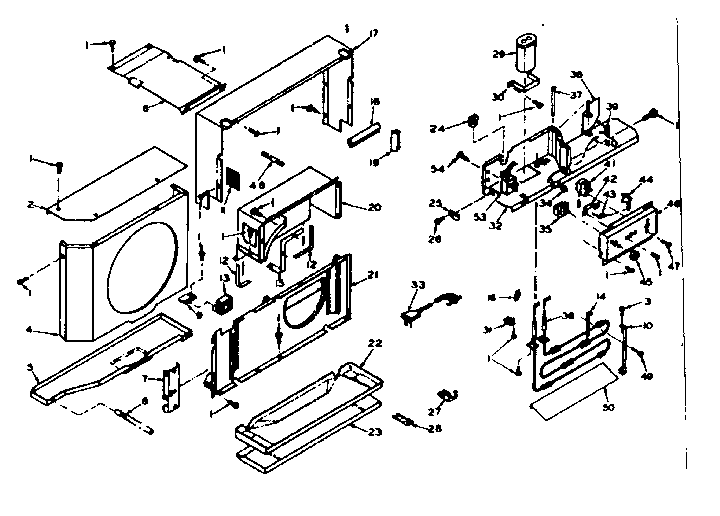 Kenmore 10665770 air flow parts diagram